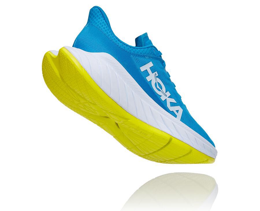 Tenis Hoka One One Feminino Azuis/Branco - Carbon X 2 - 894-JTAKND